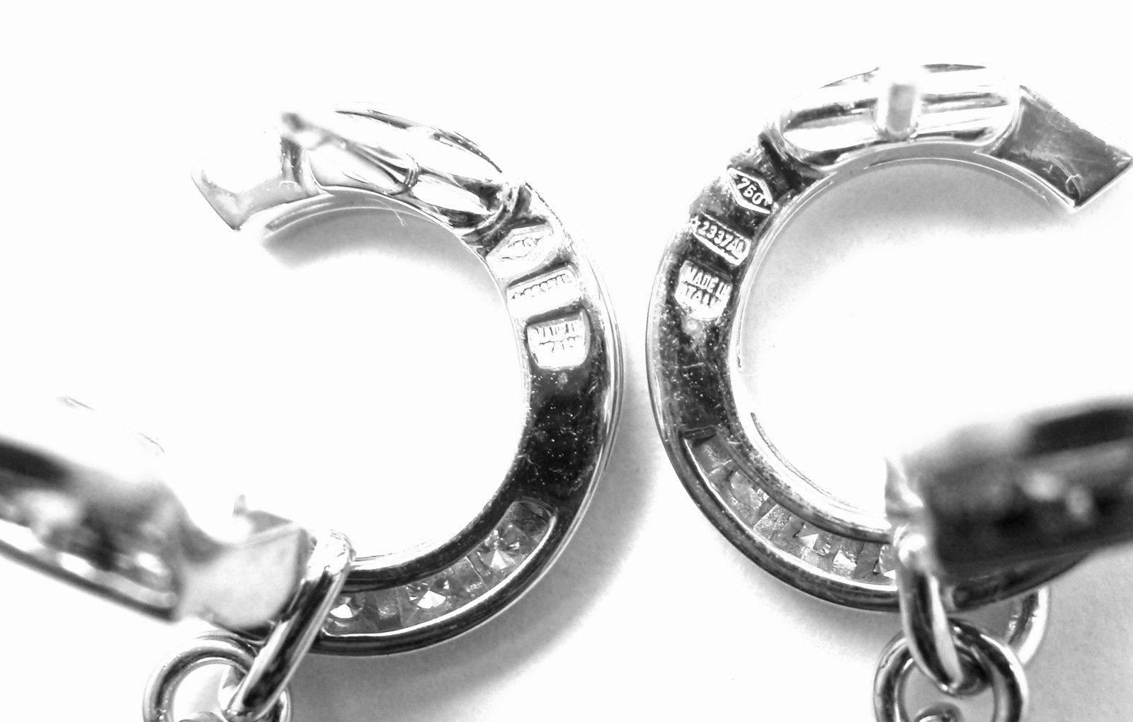 Bulgari Astrale Full Diamond Drop White Gold Earrings 3