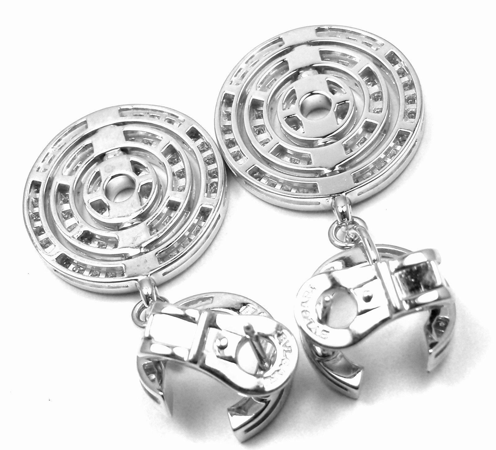 Bulgari Astrale Full Diamond Drop White Gold Earrings 5