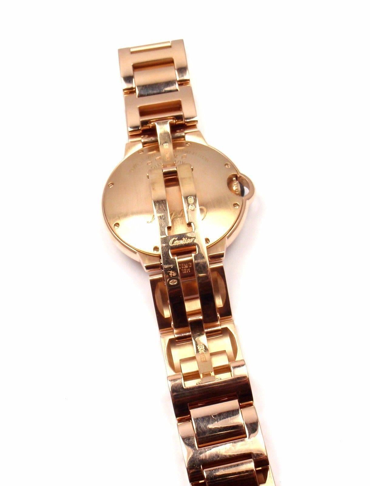 Cartier Rose Gold Ballon Bleu Automatic Wristwatch Ref 3003 2