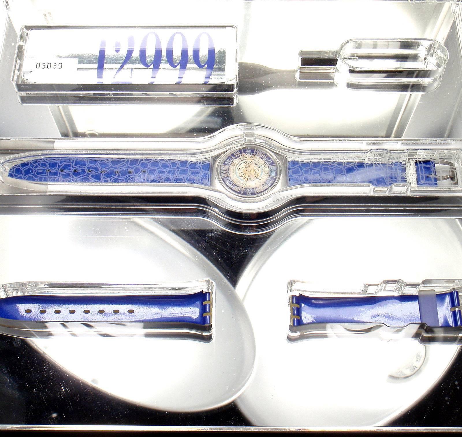 Women's or Men's Swatch Platinum Tressor Magique Automatic Limited Edition Wristwatch