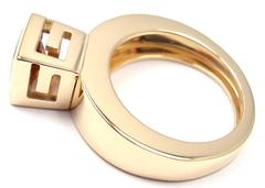 Modernist Gucci Citrine Yellow Gold Ring