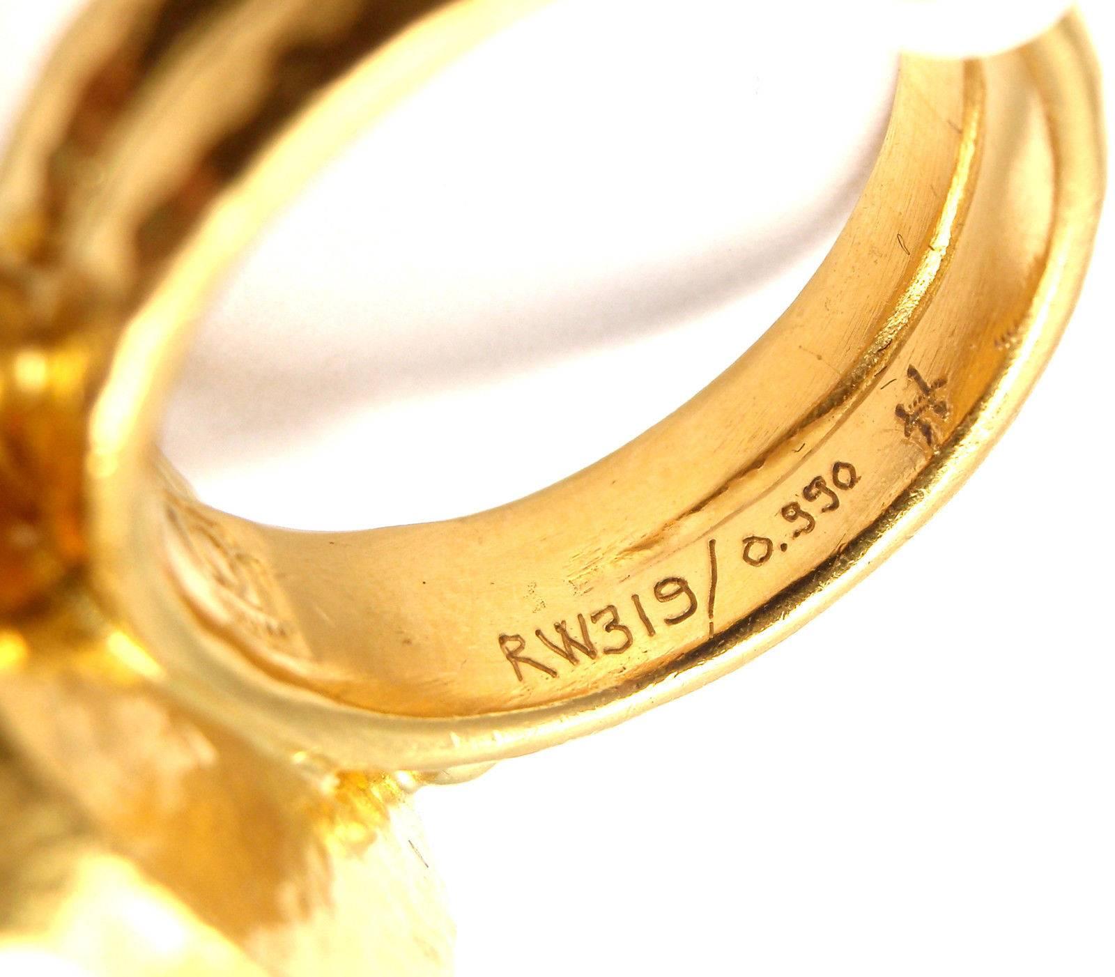 Gurhan Large Aquamarine Yellow Gold Ring 1