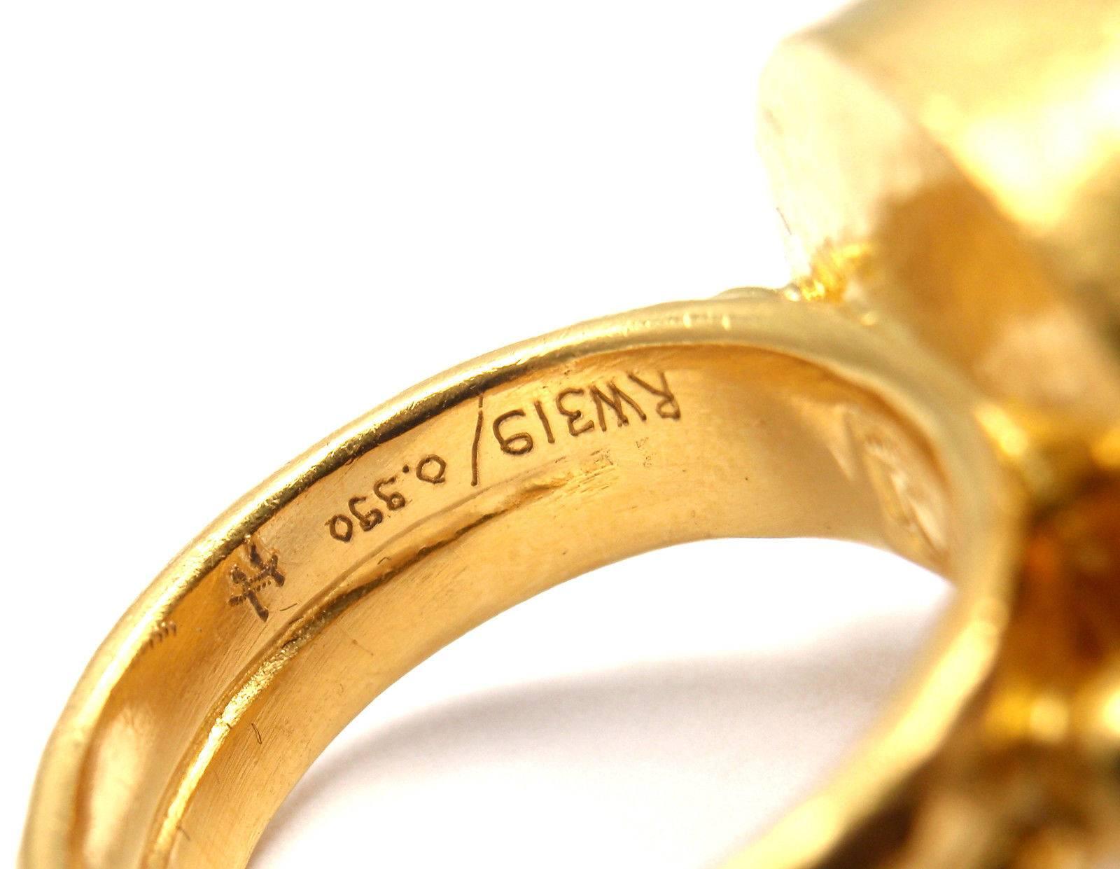 Gurhan Large Aquamarine Yellow Gold Ring 5
