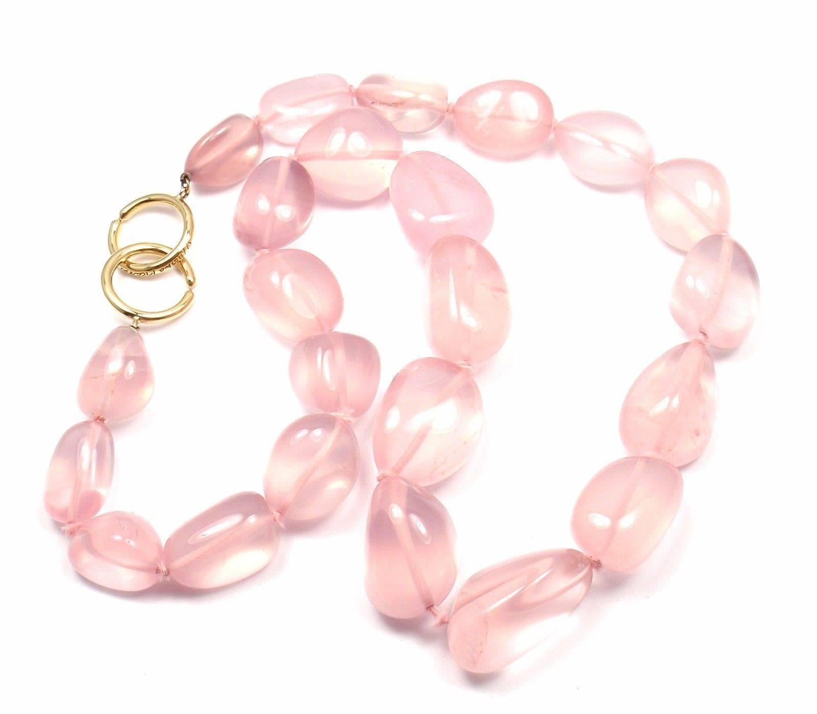 tiffany rose quartz necklace