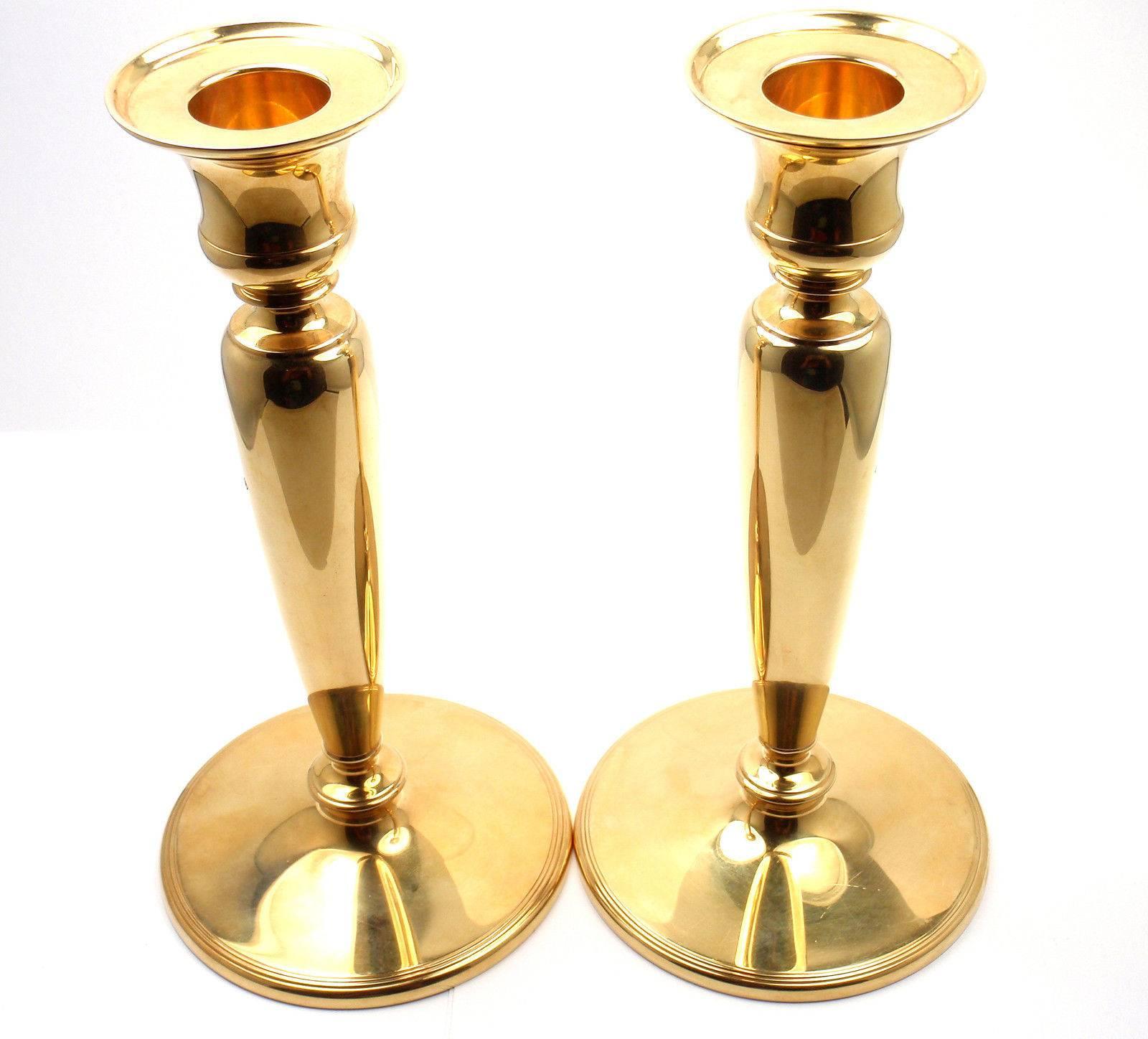 solid gold candlesticks