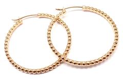 Van Cleef & Arpels Boucles d'oreilles cerclées en or rose Perlee