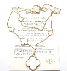 Van Cleef & Arpels Collana Magica Alhambra 11 Motivi in Oro Giallo Madreperlato
