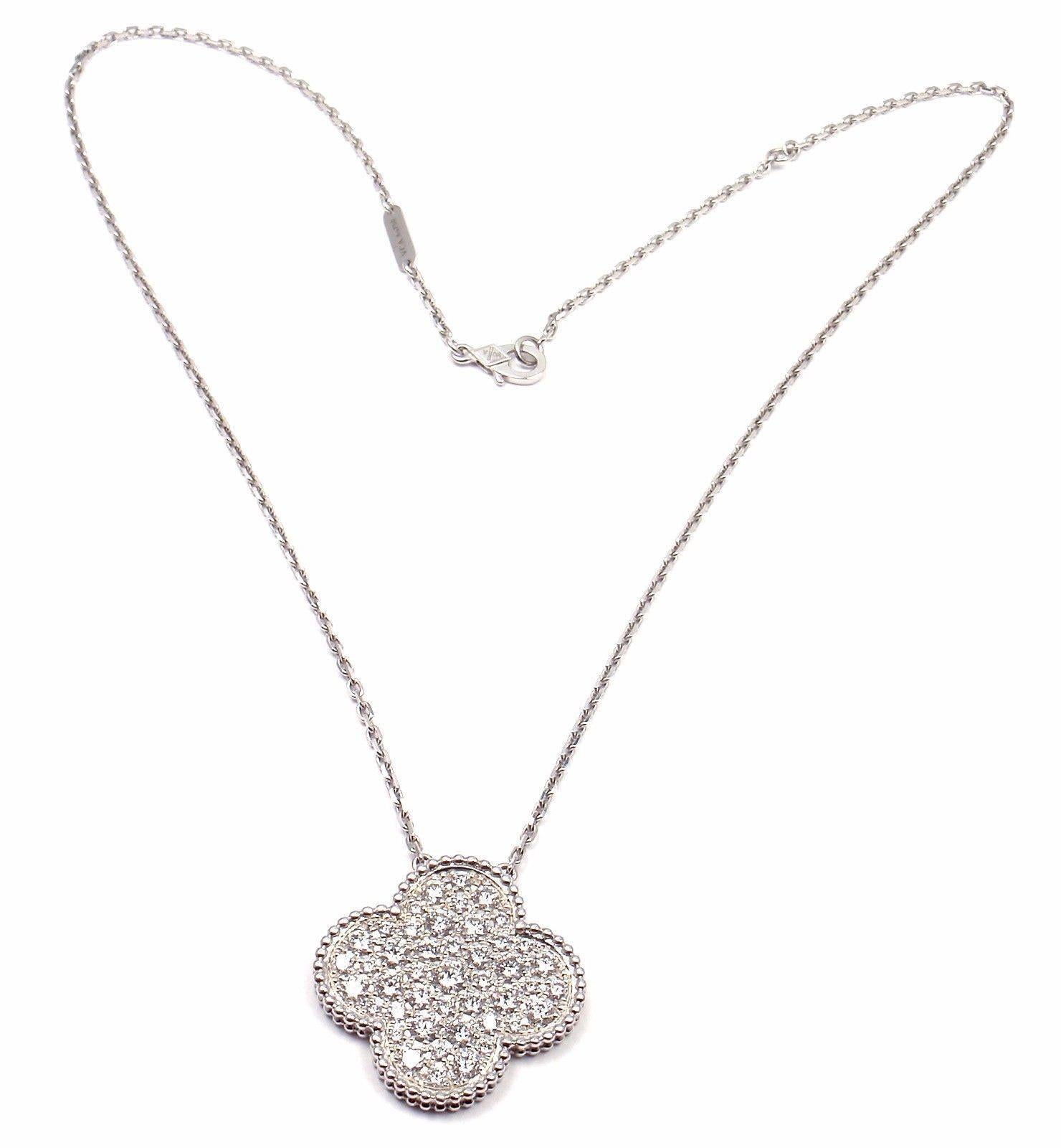 diamond alhambra necklace