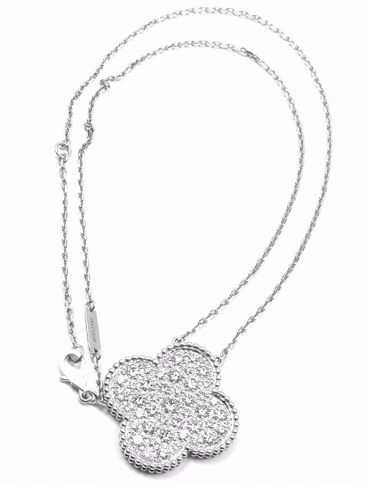 Van Cleef & Arpels Diamond Magic Alhambra White Gold Necklace 1