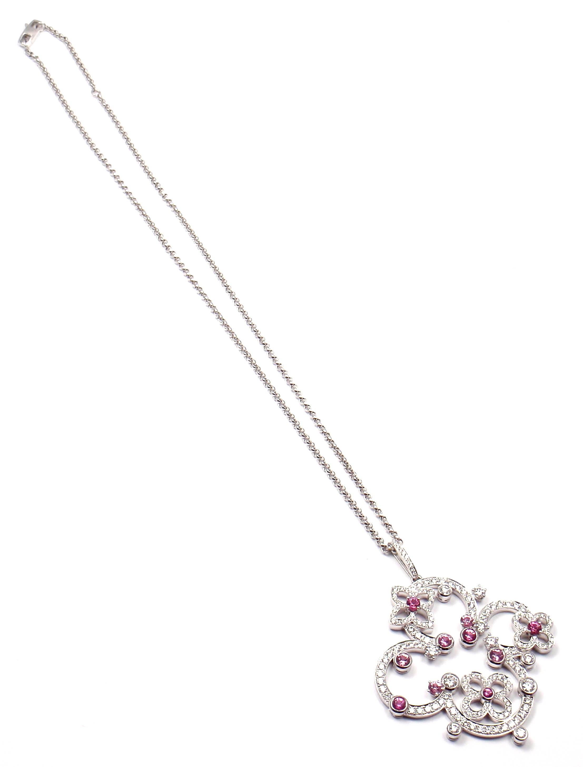 louis vuitton pink sapphire diamond necklace price