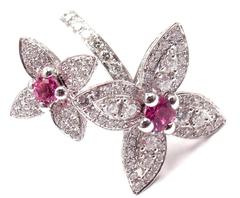 Louis Vuitton Les Luxuriantes Pink Sapphire Diamond White Gold Ring