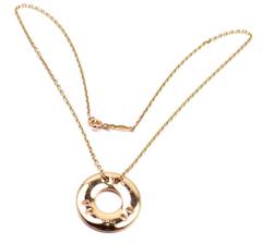 Hermes Paris Round H Yellow Gold Pendant Necklace