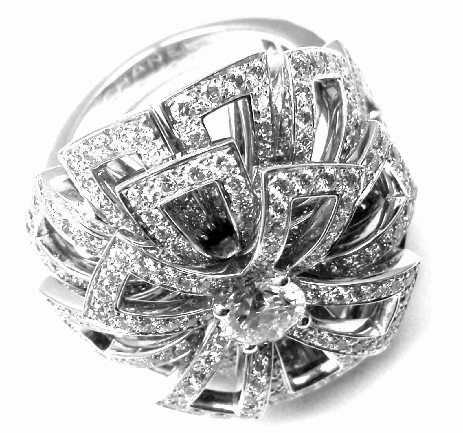 chanel flower diamond ring