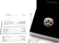 Chanel Diamond Large White Gold Flower Ring