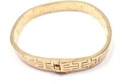 Hermes H Link Yellow Gold Bangle Bracelet