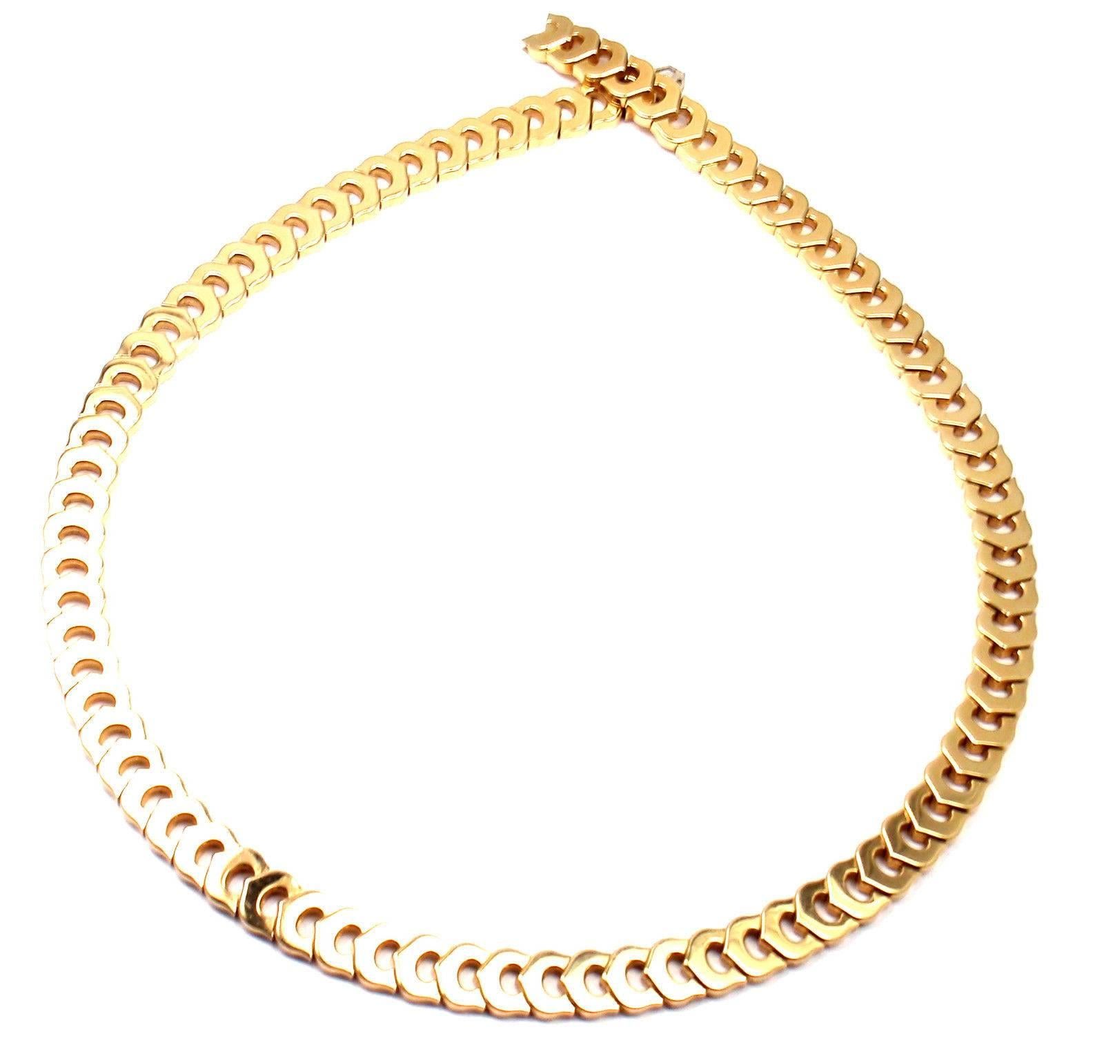 Women's or Men's Cartier C De Cartier Link Yellow Gold Necklace