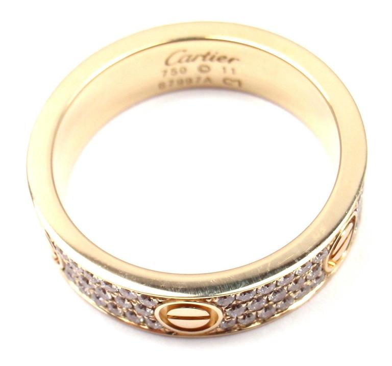 cartier love diamond paved ring