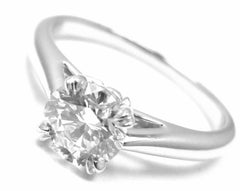 Harry Winston .56 Carat VVS1/F Diamond Solitaire Platinum Engagement Ring
