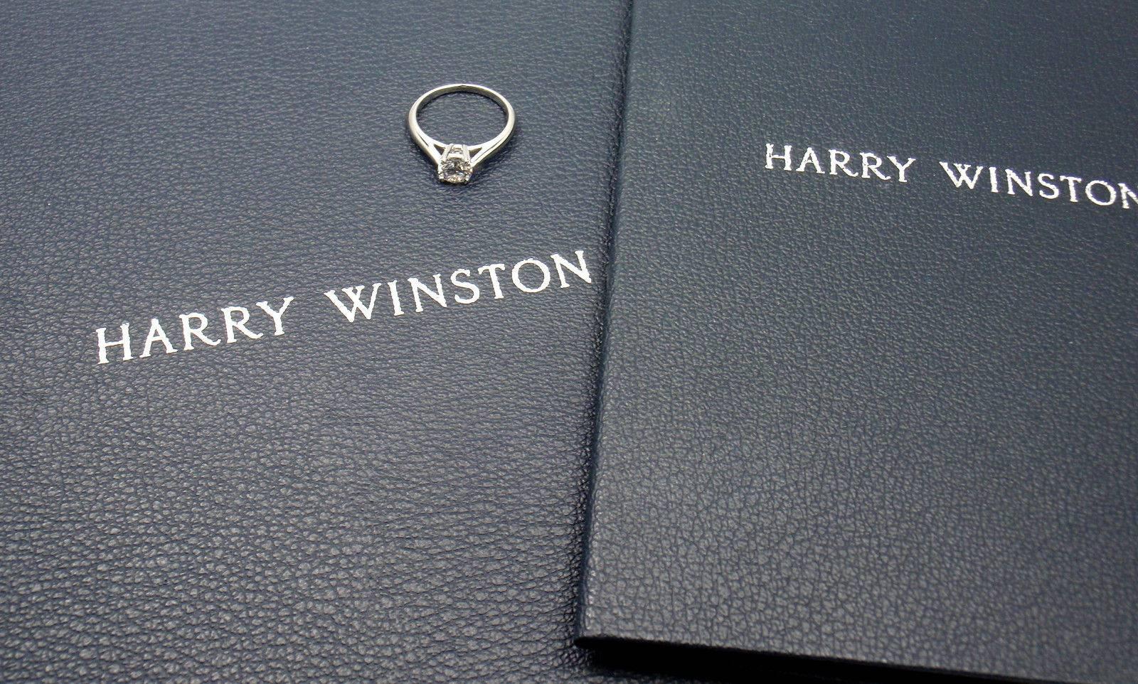 Harry Winston .56 Carat VVS1/F Diamond Solitaire Platinum Engagement Ring For Sale 1