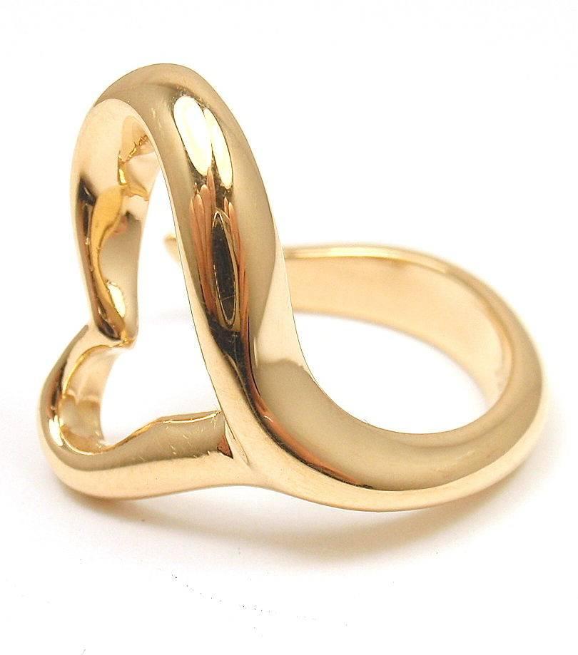 Tiffany & Co. Elsa Peretti Open Heart Yellow Gold Ring