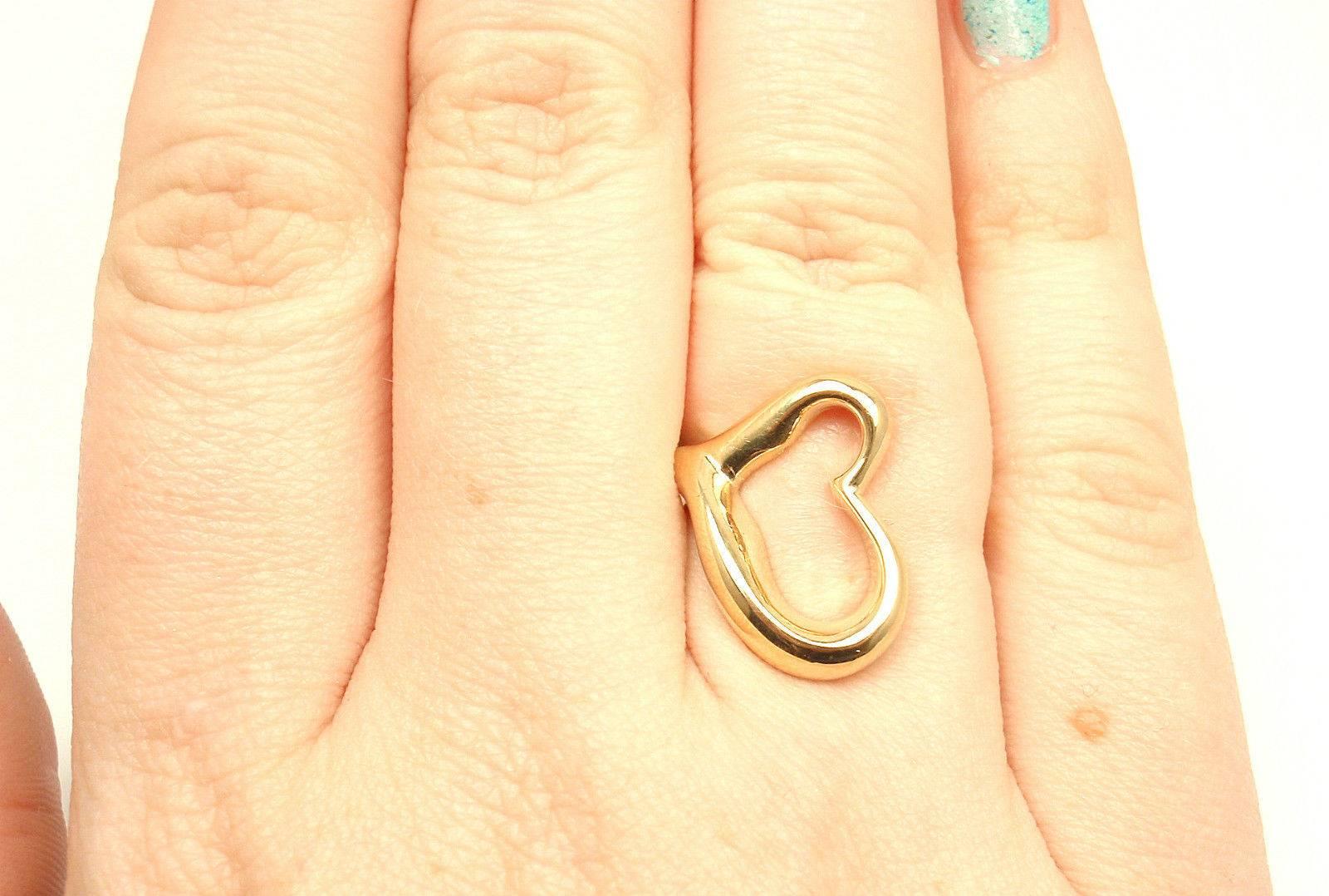 Tiffany & Co. Elsa Peretti Open Heart Yellow Gold Ring 1
