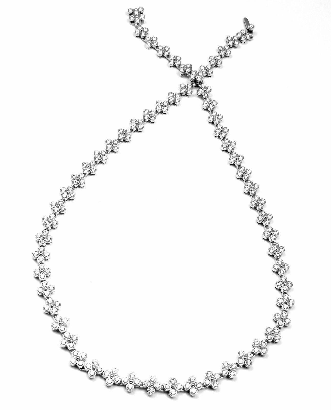 Tiffany & Co. Lace Diamond Flower Platinum Necklace 3