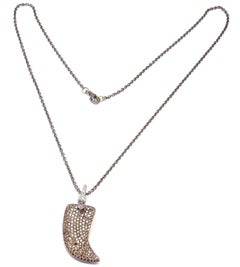 Loree Rodkin Claw Diamond Gold Pendant Necklace from Estate of Jackie Collins