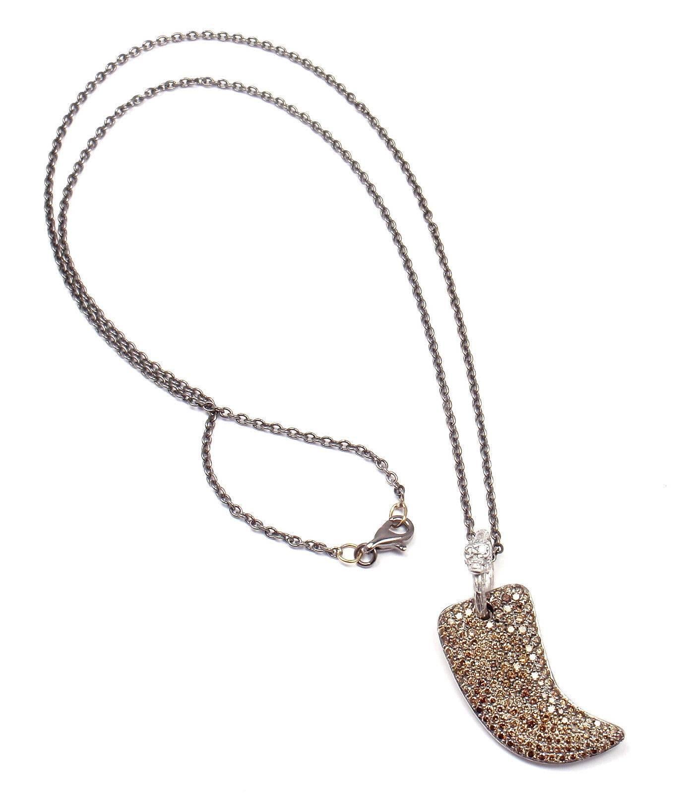 Loree Rodkin Claw Diamond Gold Pendant Necklace from Estate of Jackie Collins 2