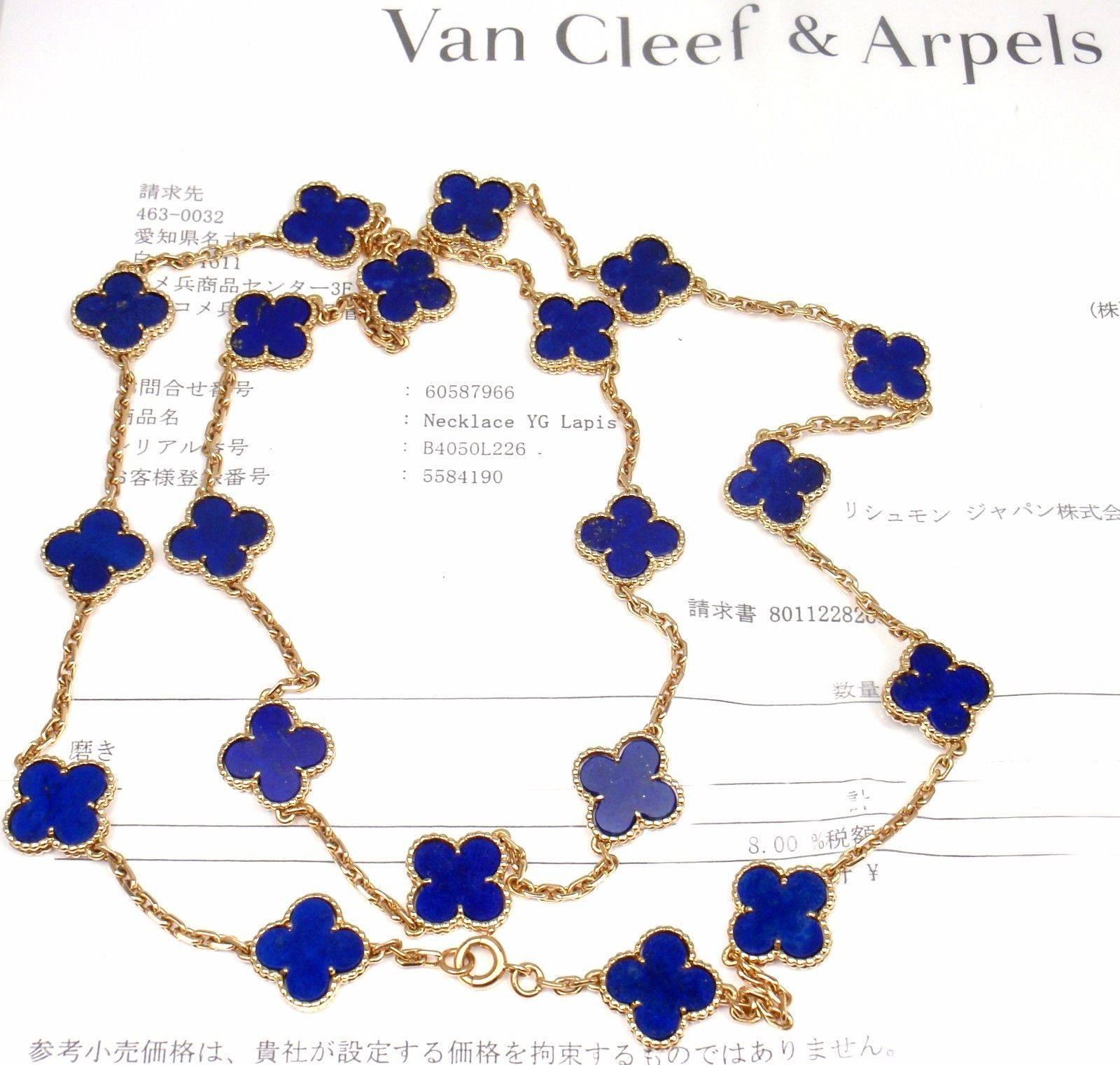 van cleef lapis lazuli alhambra