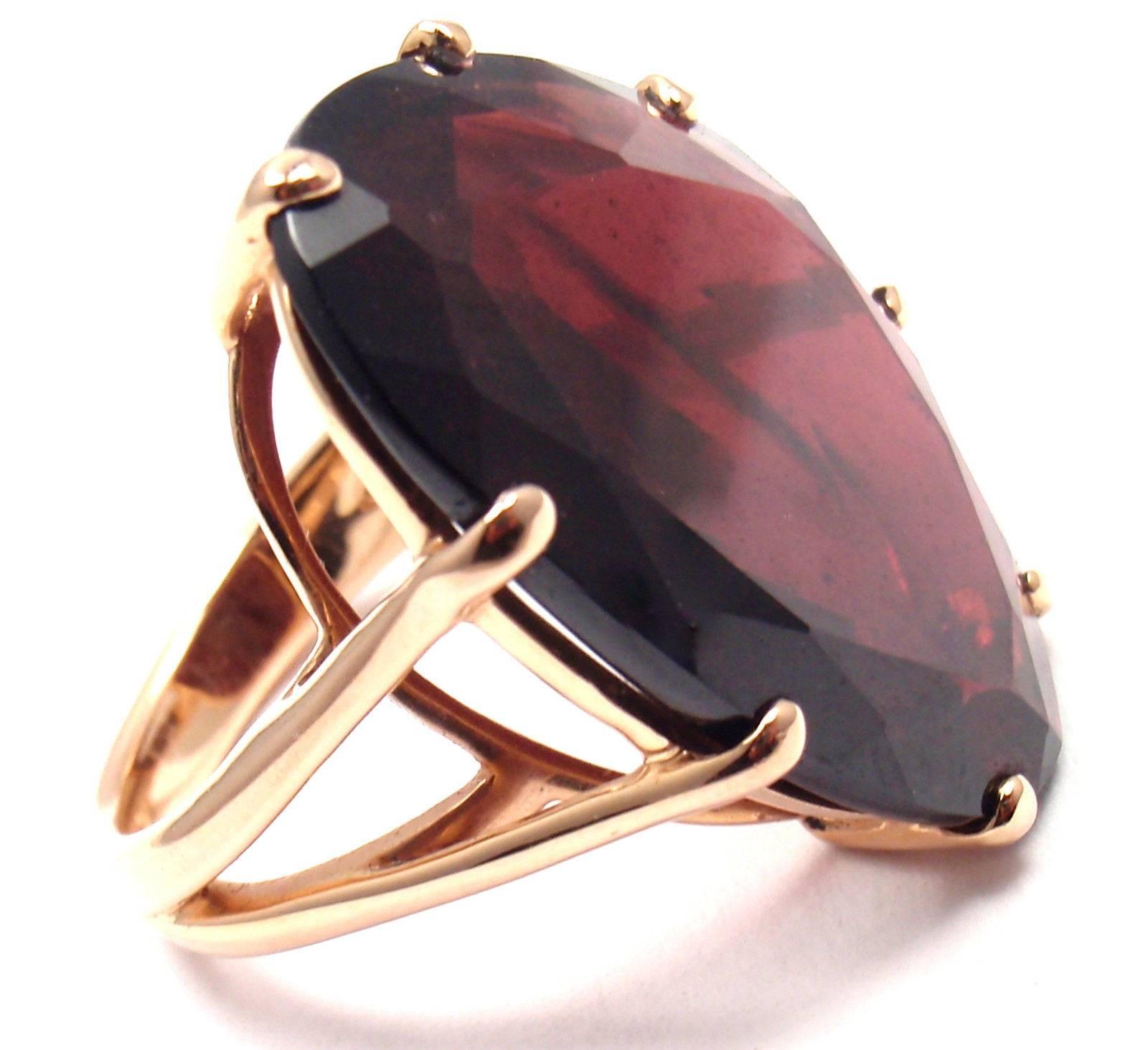 18k Rose Gold Large Garnet Ring by Annoushka. 
With 1 Large Garnet 27mm x 20mm

Details: 
Ring Size: 6.5
Weight: 10.9 grams
Stamped Hallmarks: Annoushka 750 M 6/24
*Free Shipping within the United States*

YOUR PRICE: $2000

T1475eod