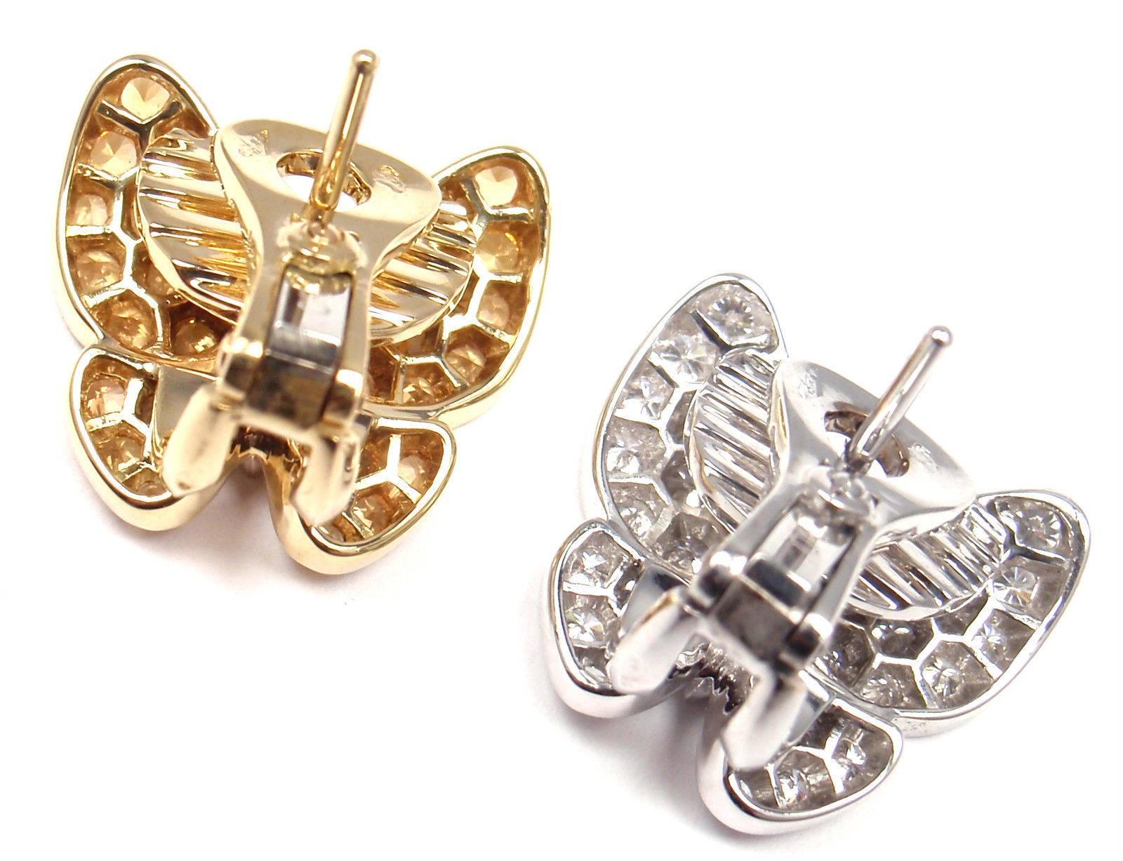 van cleef two butterfly earrings
