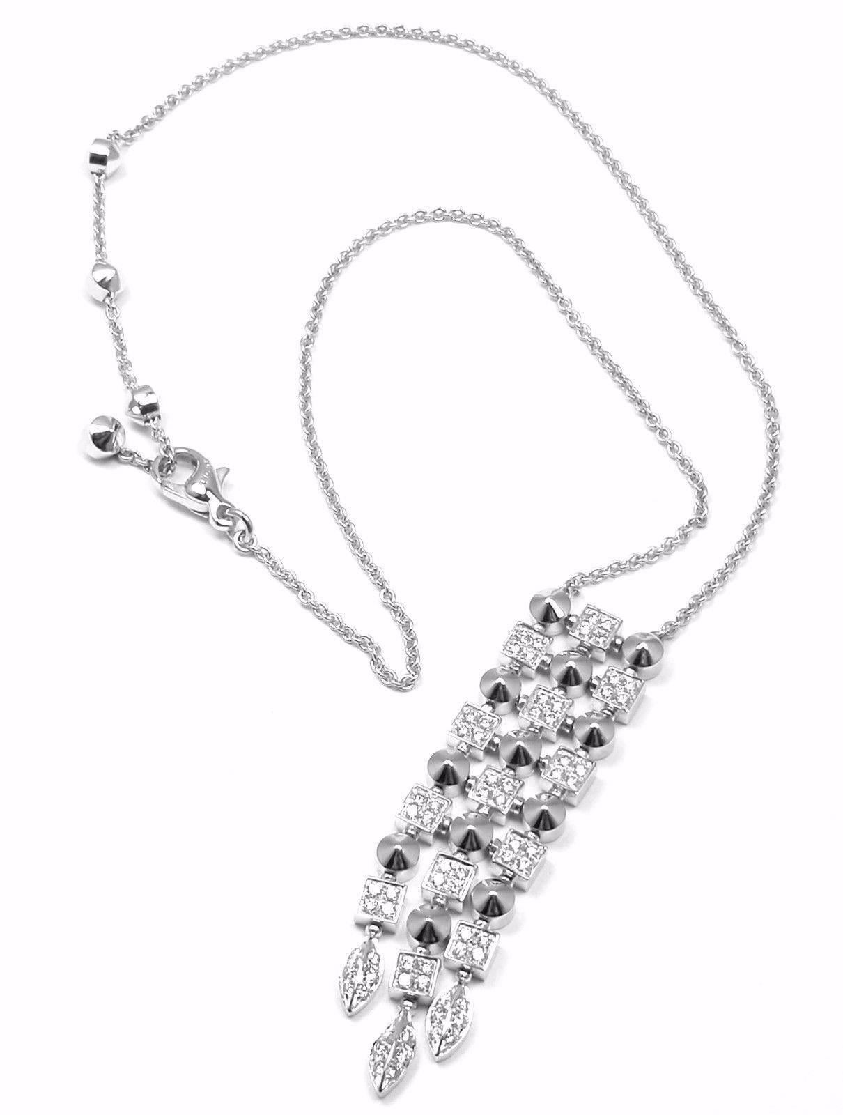 Bulgari Lucea Diamond White Gold Pendant Necklace 3