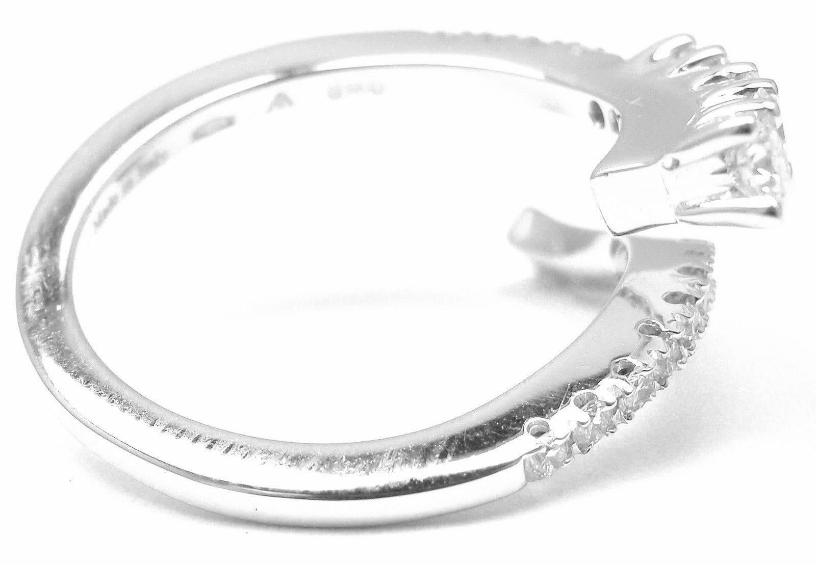 Women's or Men's Damiani Eden Diamond White Gold Band Ring For Sale