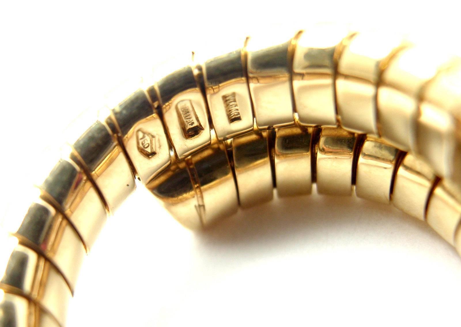 Bulgari Tubogas Ruby Coil Snake Yellow Gold Ring 1