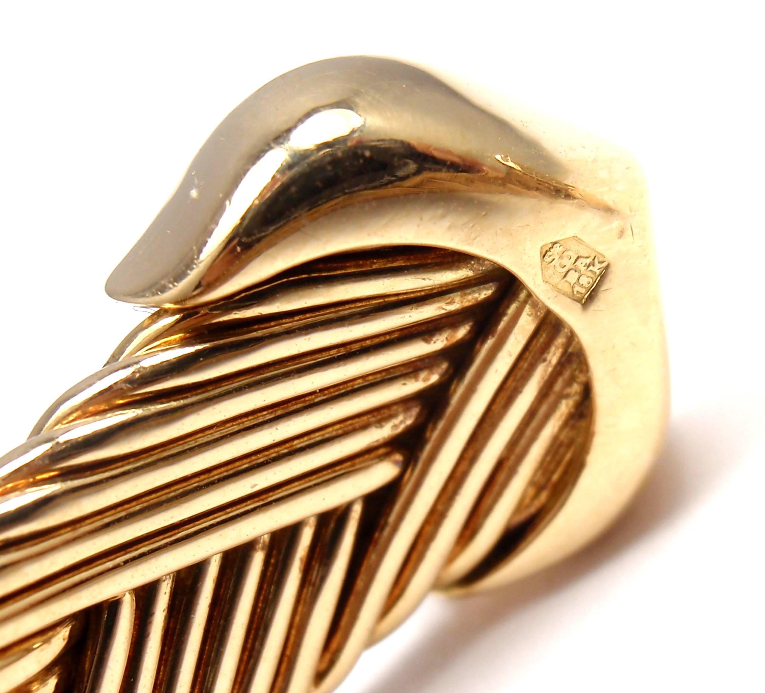Women's or Men's Cartier Vintage Double C Diamond Basket Weave Cuff Yellow Gold Bracelet