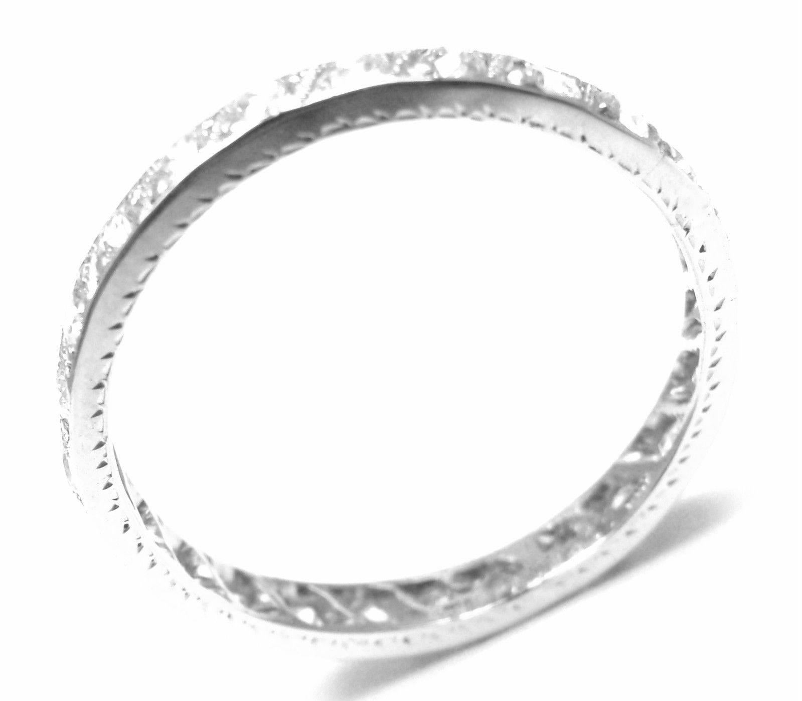 Vintage Tiffany & Co. Diamond Eternity Wedding Platinum Band Ring 1
