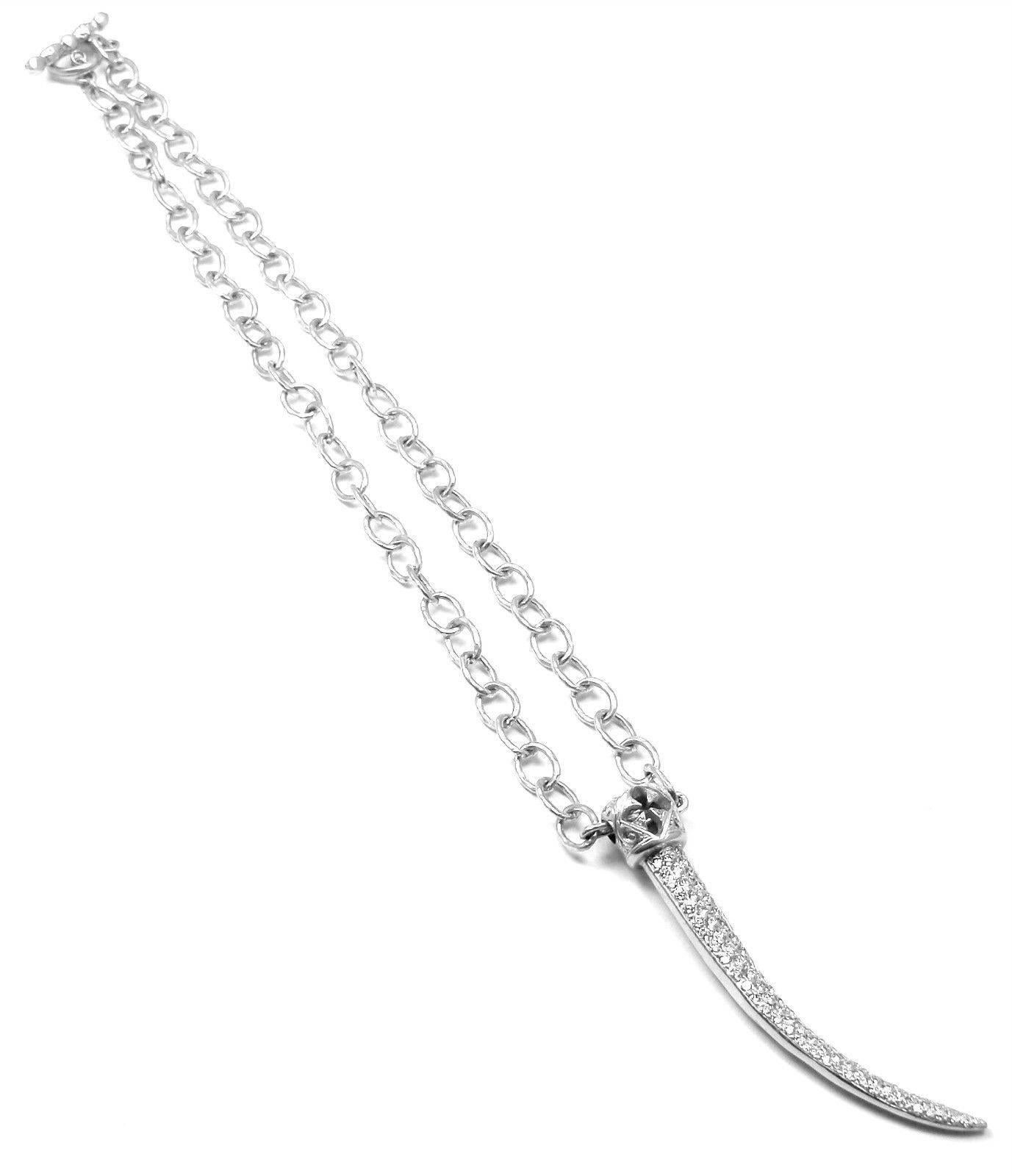 Loree Rodkin Claw Diamond Gold Pendant Necklace from Estate of Jackie Collins 2