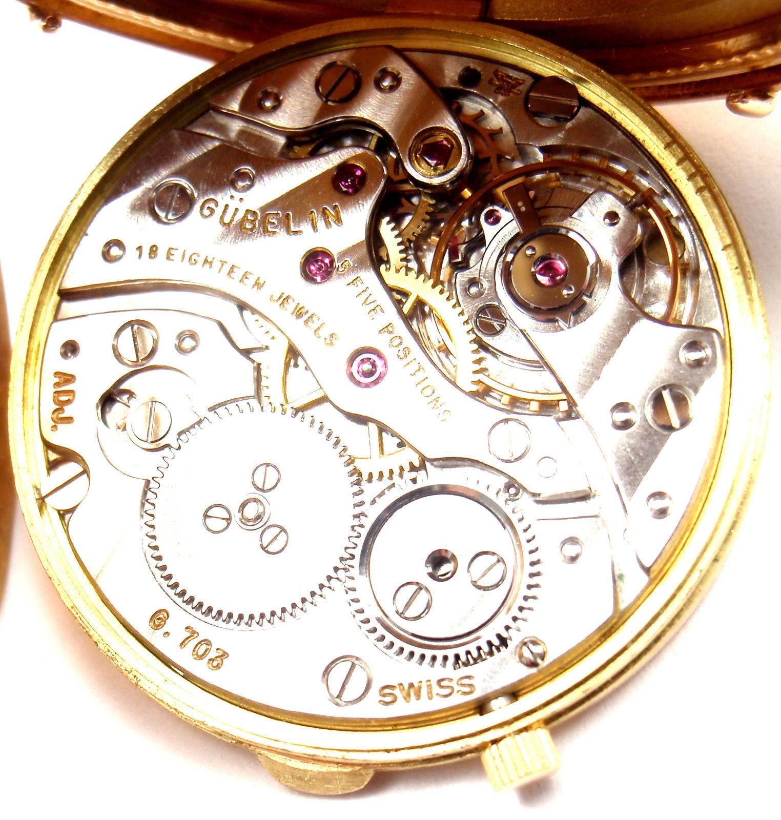 Women's or Men's Gubelin US $10 Liberty Gold Coin Manual Wind Pocket Watch Pendant