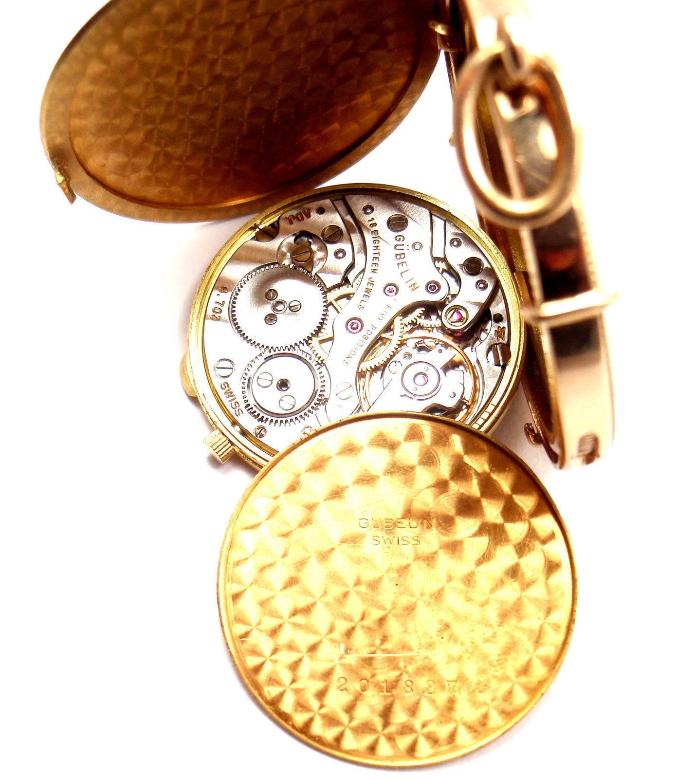 Gubelin US $10 Liberty Gold Coin Manual Wind Pocket Watch Pendant 2