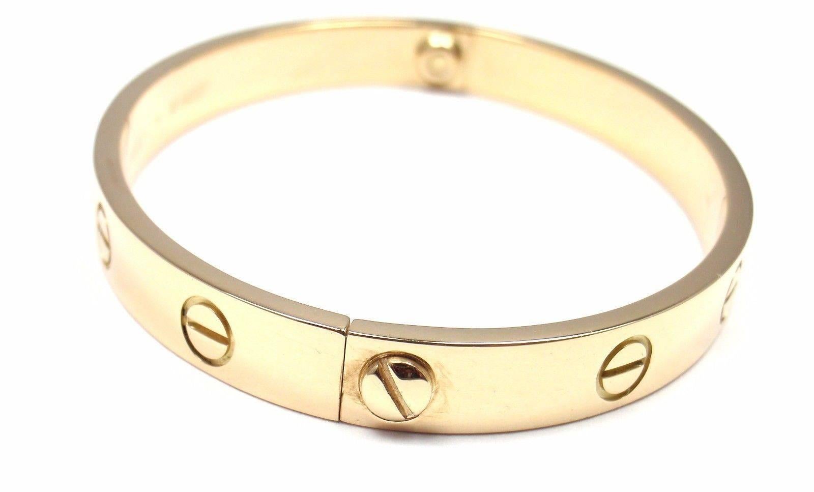 Cartier Love Yellow Gold Bangle Bracelet In New Condition In Holland, PA