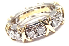 Tiffany & Co. Jean Schlumberger 16-Stone Diamond Gold Platinum Band Ring