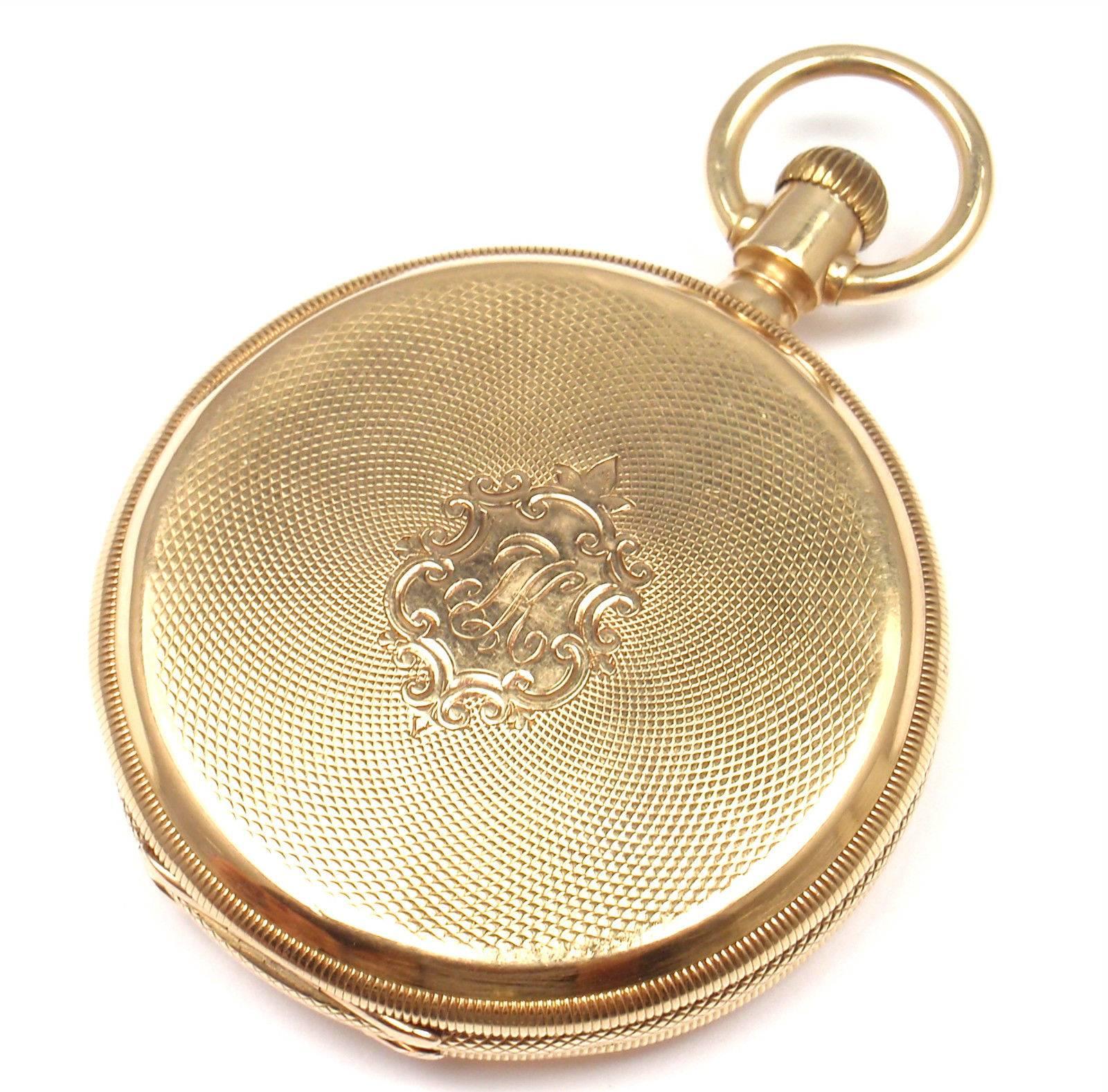 Tiffany & Co. Yellow Gold Triple Signed Hunter Case Pocket Watch 3
