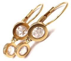 Me & Ro Indian Drop Diamond Yellow Gold Earrings