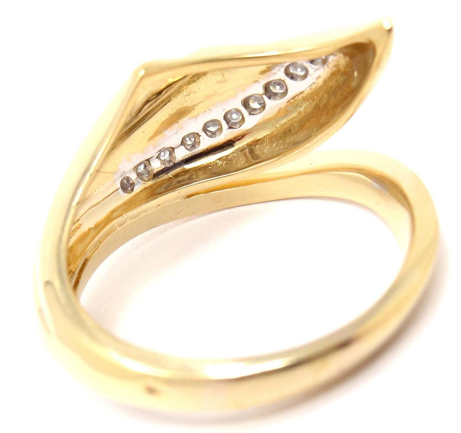 Damiani Diamond Yellow Gold Ring In New Condition In Holland, PA