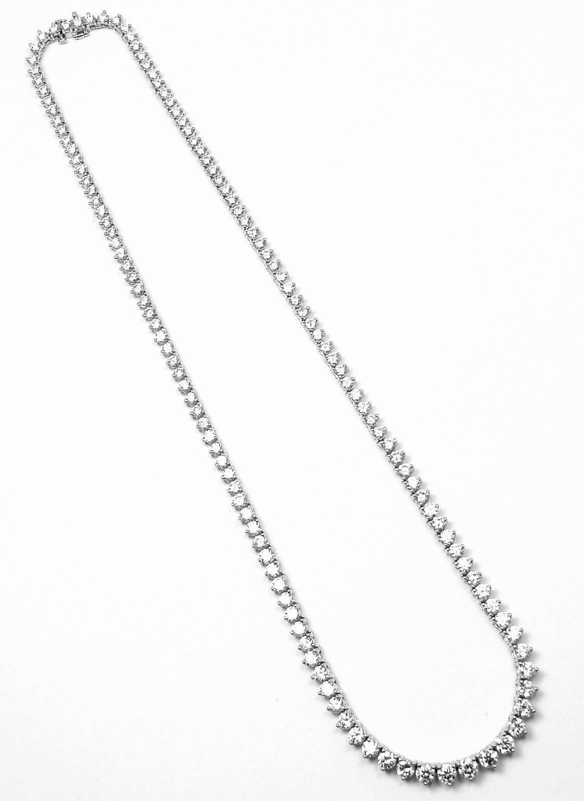 Cartier 13.1 Carat Diamonds Tennis Line Platinum Necklace 2