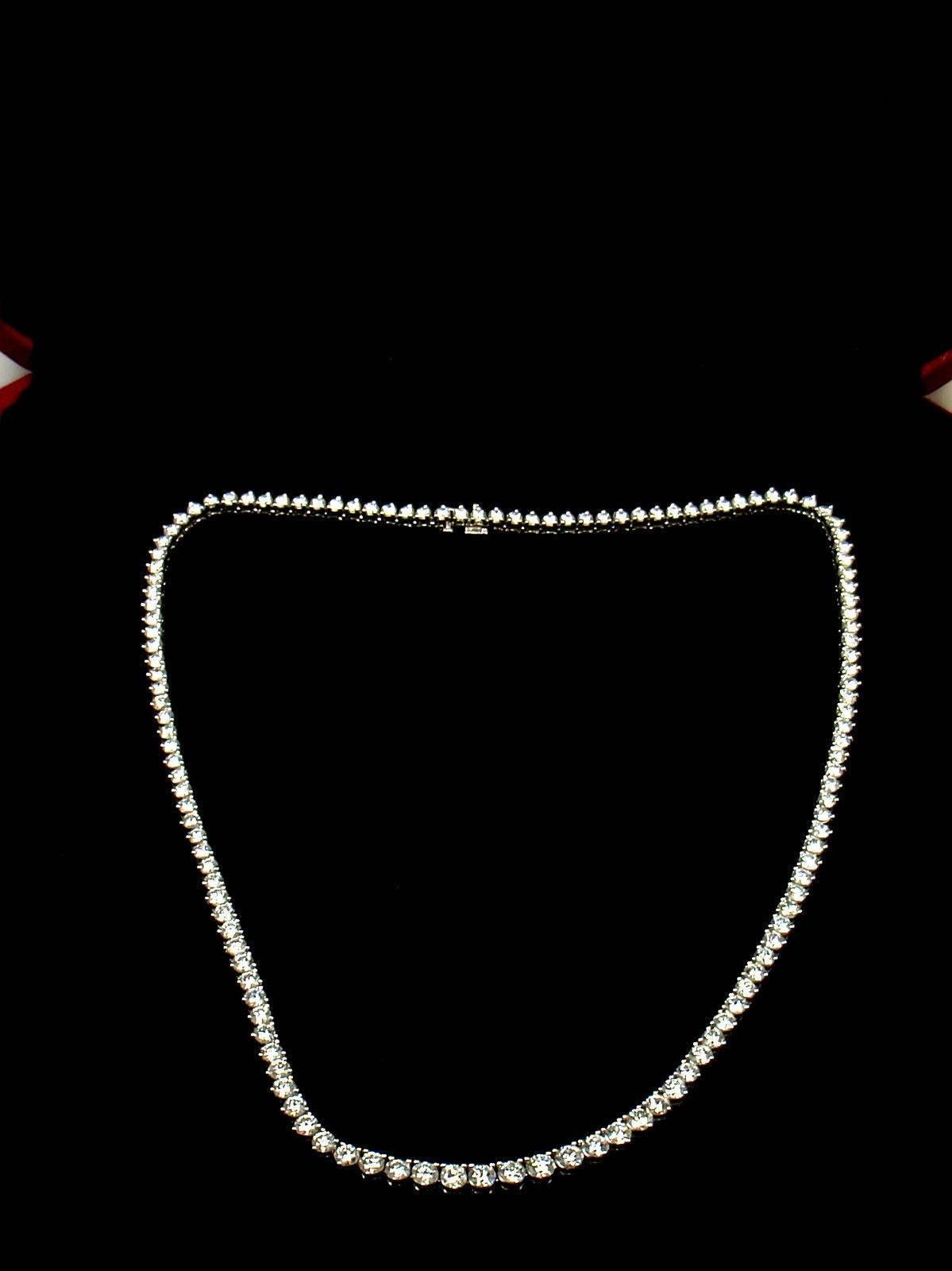 Cartier 13.1 Carat Diamonds Tennis Line Platinum Necklace 3