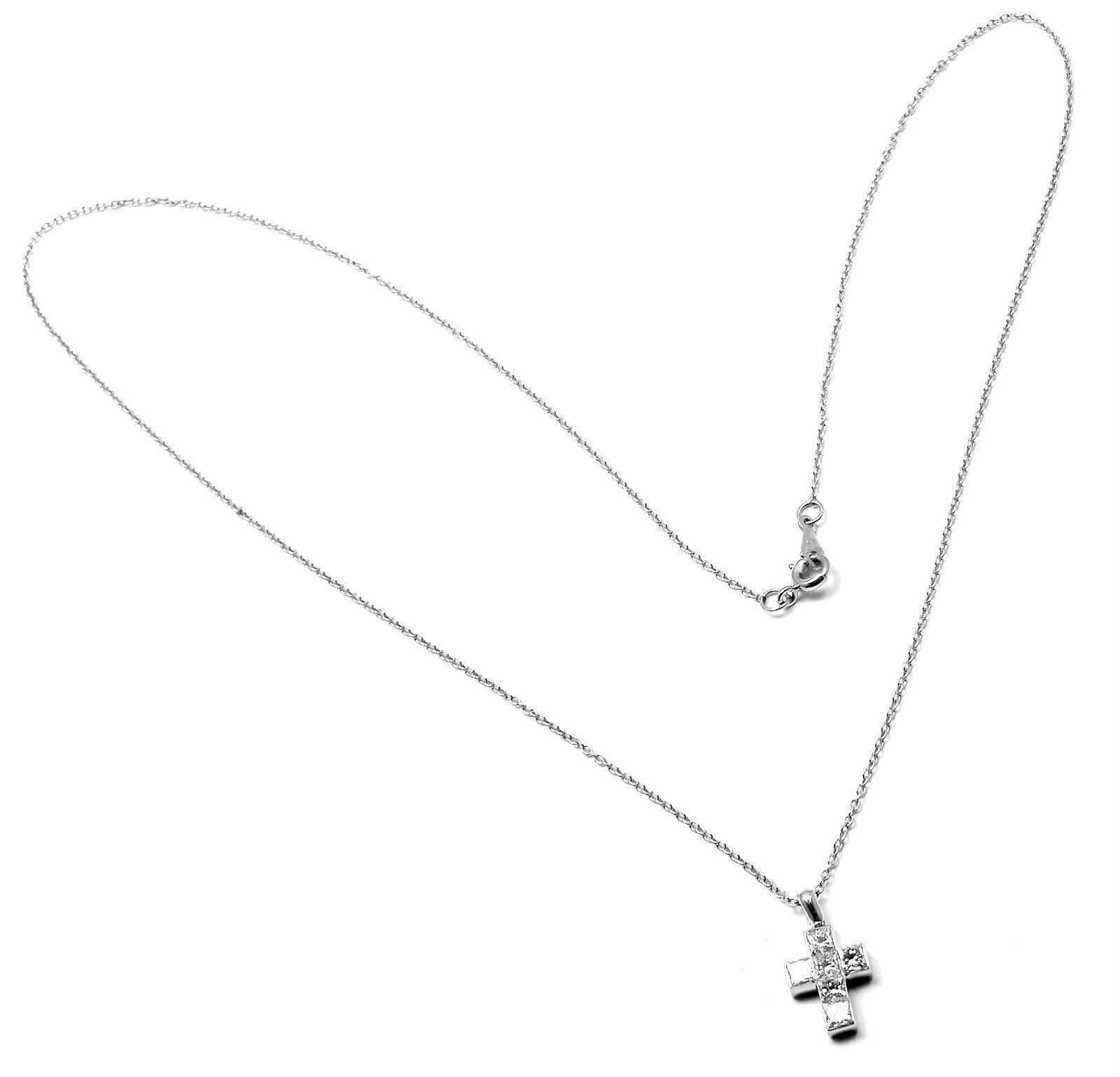cartier diamond cross necklace