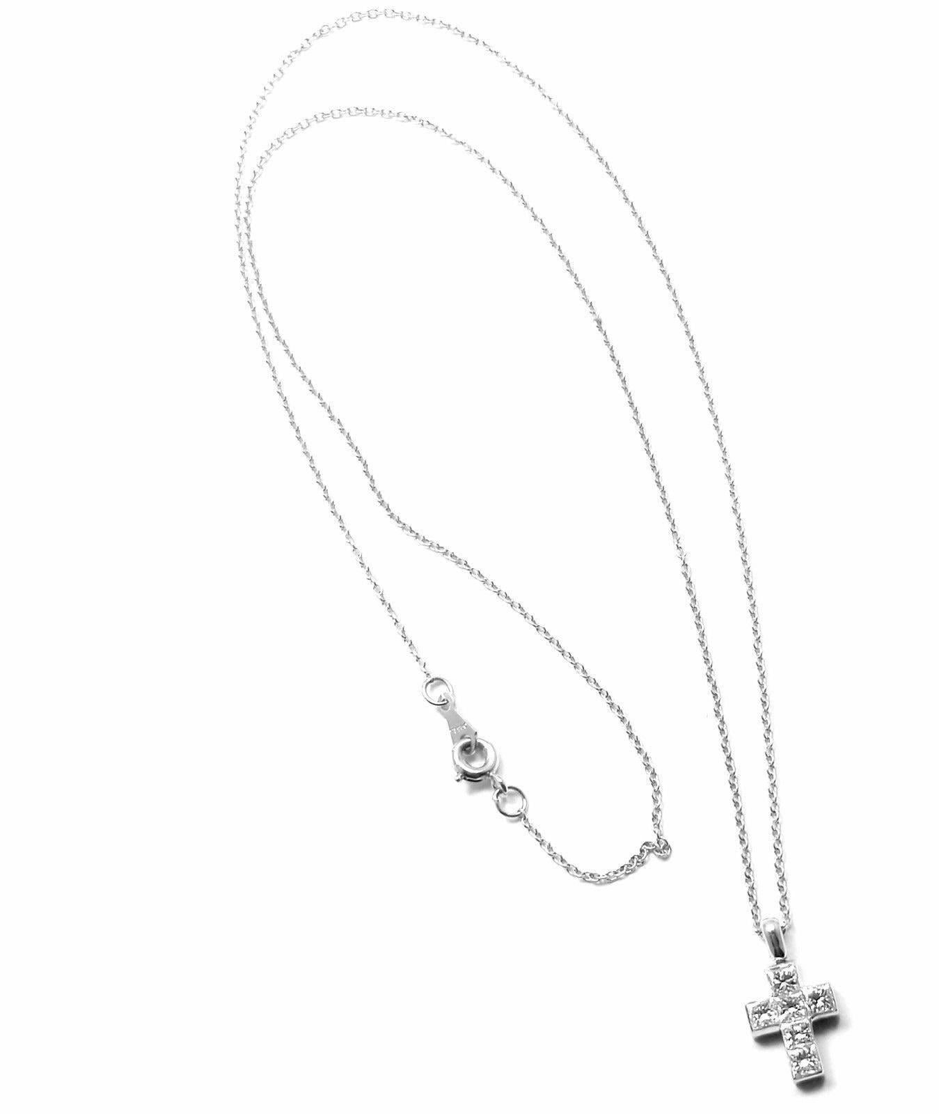 cartier diamond cross pendant
