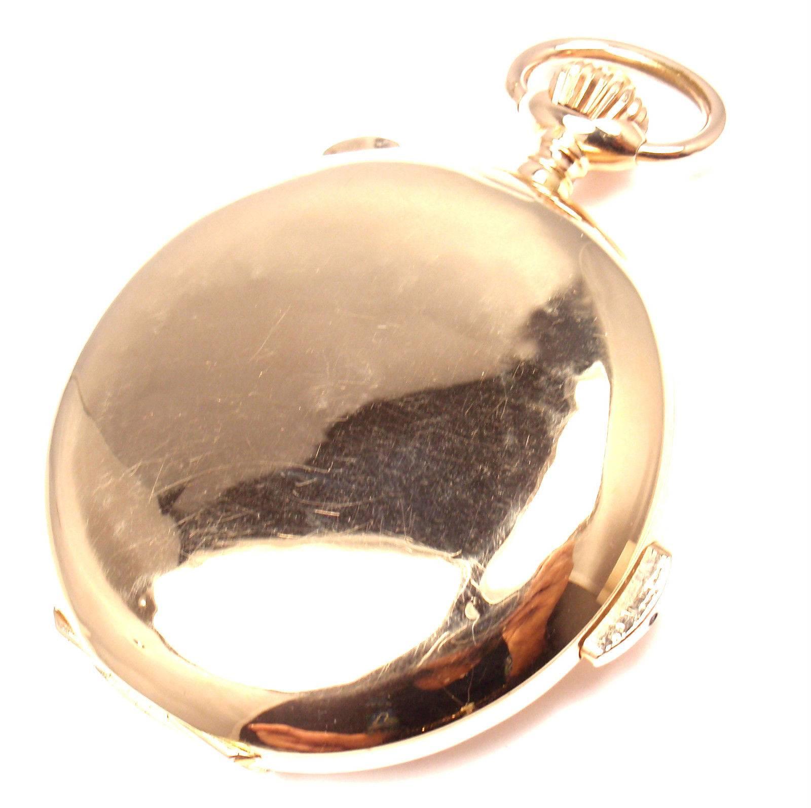 Women's or Men's Rose Gold Hunting Cased Quarter Repeater Vintage Chronograph Pocket Watch
