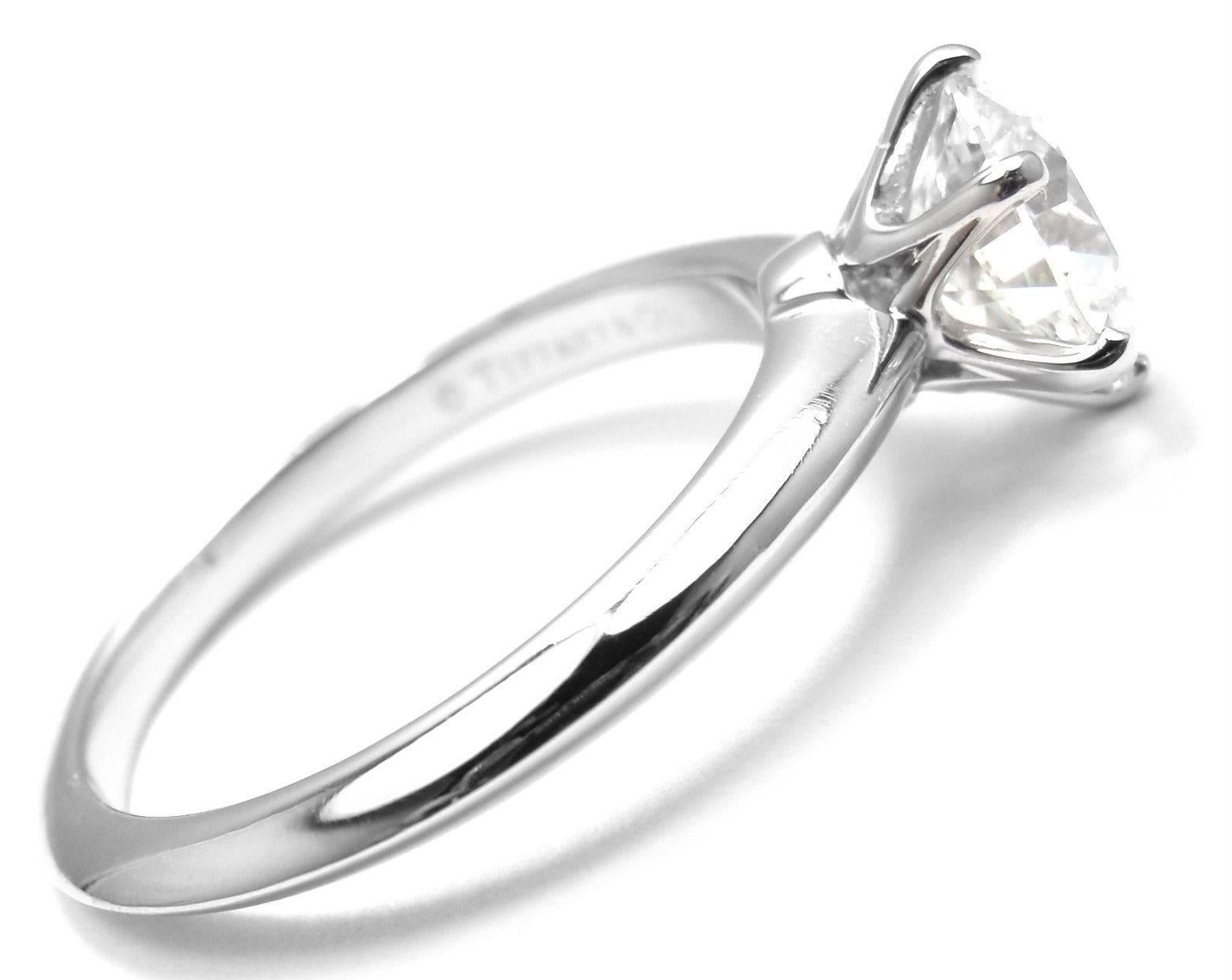 Tiffany & Co 1.72 Carat Diamond VS2 F Color Platinum Engagement Ring In New Condition In Holland, PA
